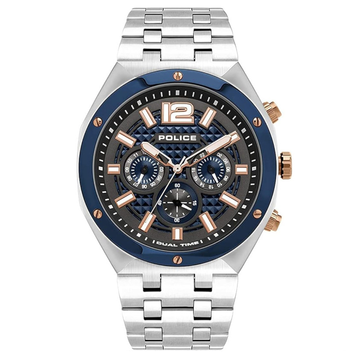 MONTRE POLICE HOMME M.FONCTION ACIER